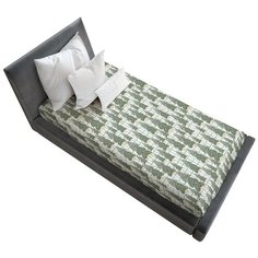 Простыня натяжная Ambesonne с принтом "Лес с елками зимой", 90х200 см