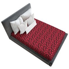 Простыня натяжная Ambesonne с принтом "Полнота сердец", 140х200 см