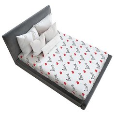 Простыня натяжная Ambesonne с принтом "My Love", 140х200 см