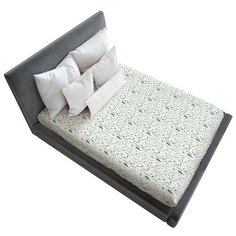 Простыня натяжная Ambesonne с принтом "Ботаника", 140х200 см