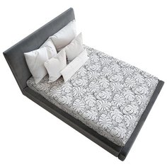 Простыня натяжная Ambesonne с принтом "Черно-белые тропики", 160х200 см