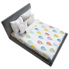 Простыня натяжная Ambesonne с принтом "Шары взлетают в небо", 160х200 см