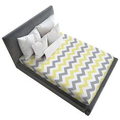 Простыня натяжная Ambesonne с принтом "Красочные зигзаги", 140х200 см