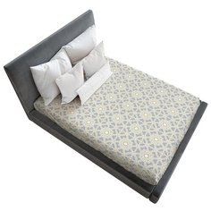 Простыня натяжная Ambesonne с принтом "Структурные цветы", 140х200 см