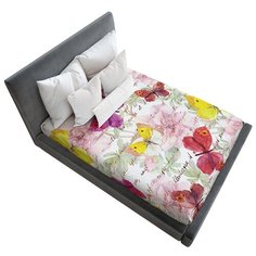 Простыня натяжная Ambesonne с принтом "Письмо в бабочках", 160х200 см