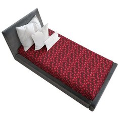 Простыня натяжная Ambesonne с принтом "Полнота сердец", 90х200 см