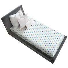 Простыня натяжная Ambesonne с принтом "Веселые горошек", 90х200 см