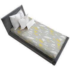 Простыня натяжная Ambesonne с принтом "Косые стрелы с перьями", 90х200 см