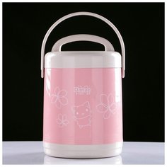 Термос для еды Take it easy "Китти", 1,7 л, сохраняет тепло 3-5 часов, 2 контейнера, 15*23 см