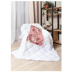 Одеяло Ambesonne Розовый букет, всесезонное, 150 х 200 см (розовый/бежевый/фиолетовый)