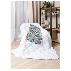 Одеяло Ambesonne Плитка с цветочными узорами, всесезонное, 150 х 200 см (красный/синий)