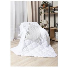 Одеяло Ambesonne Простой орнамент, всесезонное, 150 х 200 см (белый/серый/фиолетовый)