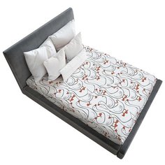 Простыня натяжная Ambesonne с принтом "Гуси-Гуси", 160х200 см