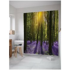 Штора для ванной JoyArty Лесная лаванда 180х200 (sc-12605)