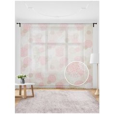 Жаккардовый тюль JoyArty (вуаль, штора) JoyArty на шторной ленте Взрывы цветения, 300x255 см
