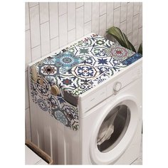 Органайзер для хранения "Цветочные вибрации" на стиральную машину, 45x120 см Ambesonne