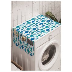 Органайзер для хранения "Крашенные морские обитатели" на стиральную машину, 45x120 см Ambesonne