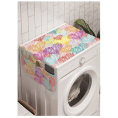 Органайзер для хранения "Разнообразие сердец" на стиральную машину, 45x120 см Ambesonne