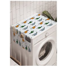 Органайзер для хранения "Рыбки в строй" на стиральную машину, 45x120 см Ambesonne