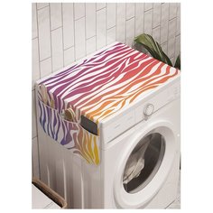 Органайзер для хранения "Радужная зебра" на стиральную машину, 45x120 см Ambesonne