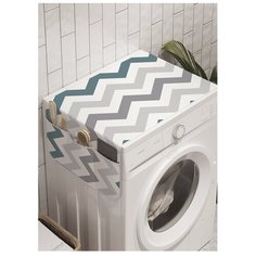 Органайзер для хранения "Серость зигзагов" на стиральную машину, 45x120 см Ambesonne