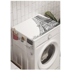 Органайзер для хранения "Воздушные шары в Париже" на стиральную машину, 45x120 см Ambesonne