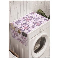 Органайзер для хранения "Многоликие сердца" на стиральную машину, 45x120 см Ambesonne