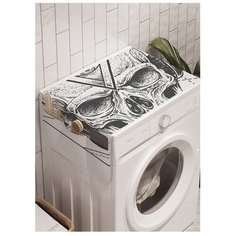 Органайзер для хранения "Масонский череп" на стиральную машину, 45x120 см Ambesonne