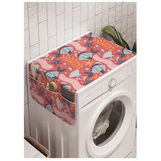 Органайзер для хранения "Рыбки в западне" на стиральную машину, 45x120 см Ambesonne