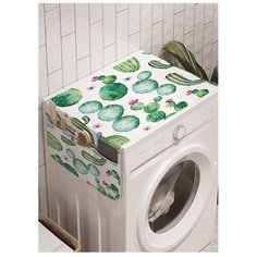 Органайзер для хранения "Кактус акварелью" на стиральную машину, 45x120 см Ambesonne