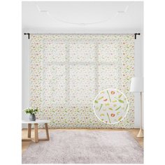 Жаккардовый тюль JoyArty (вуаль, штора) JoyArty на шторной ленте Овощи с макаронами, 300x255 см