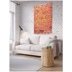 Панно (постер) с фотопринтом на стену "Кирпичная стенка", 150x200 см Joy Arty