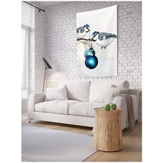 Панно (постер) с фотопринтом на стену "Рождественские воробьи", 100x150 см Joy Arty