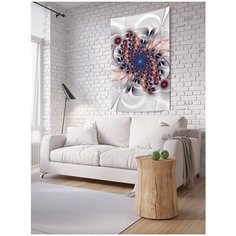 Панно (постер) с фотопринтом на стену "Спираль абстрактной фрактали", 150x200 см Joy Arty