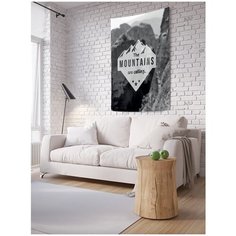 Панно (постер) с фотопринтом на стену "Горы зовут", 100x150 см Joy Arty