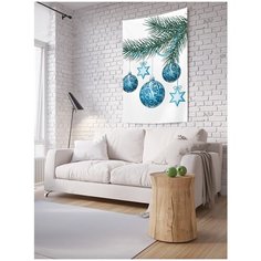 Панно (постер) с фотопринтом на стену "Новогодние шары", 100x150 см Joy Arty