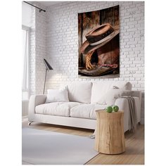 Панно (постер) с фотопринтом на стену "Ковбойский образ", 100x150 см Joy Arty