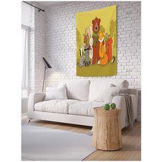 Панно (постер) с фотопринтом на стену "Лесные друзья", 100x150 см Joy Arty