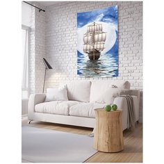 Панно (постер) с фотопринтом на стену "Лунный корабль", 100x150 см Joy Arty