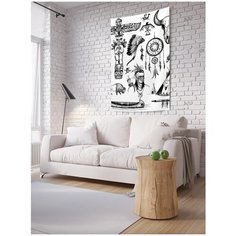 Панно (постер) с фотопринтом на стену "Индейские атрибуты", 100x150 см Joy Arty
