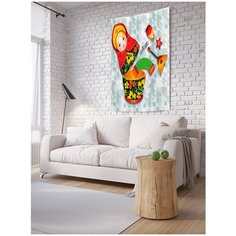 Панно (постер) с фотопринтом на стену "Музыкальная матрешка", 100x150 см Joy Arty