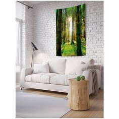 Панно (постер) с фотопринтом на стену "Солнце между деревьев", 100x150 см Joy Arty