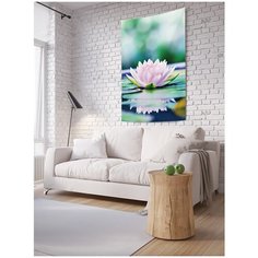 Панно (постер) с фотопринтом на стену "Лотос на воде", 150x200 см Joy Arty