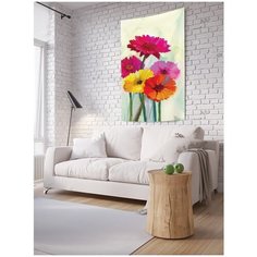 Панно (постер) с фотопринтом на стену "Цветочная картина маслом", 150x200 см Joy Arty