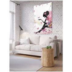 Панно (постер) с фотопринтом на стену "Фея в цветочном платье", 100x150 см Joy Arty