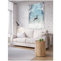 Панно (постер) с фотопринтом на стену "Олений след", 150x200 см Joy Arty