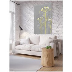 Панно (постер) с фотопринтом на стену "Цветы с бабочкой", 100x150 см Joy Arty