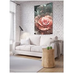 Панно (постер) с фотопринтом на стену "Цветочные брызги", 150x200 см Joy Arty