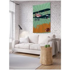 Панно (постер) с фотопринтом на стену "Ретро самолет", 100x150 см Joy Arty