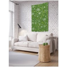 Панно (постер) с фотопринтом на стену "Приятные снежинки", 150x200 см Joy Arty